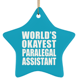 World's Okayest Paralegal Assistant - Star Ornament