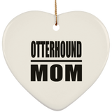 Otterhound Mom - Heart Ornament