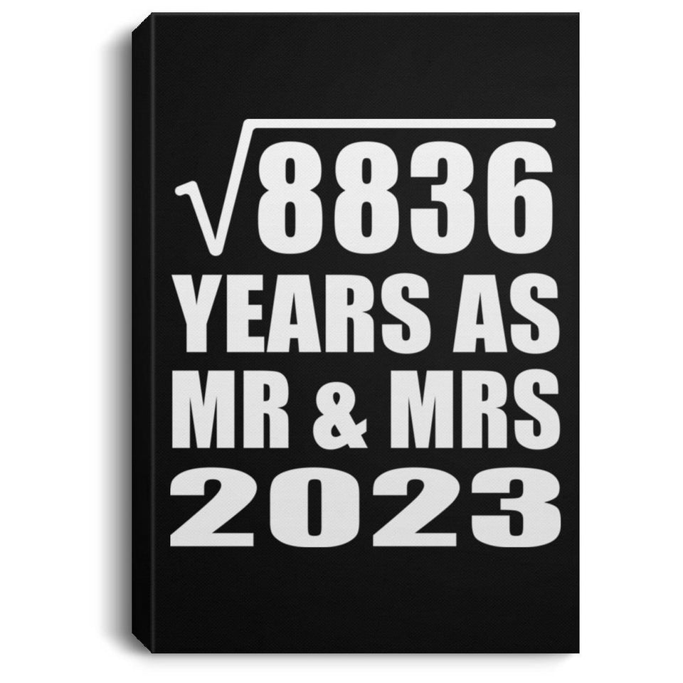 94th Anniversary Square Root of 8836 Years As Mr & Mrs 2023 - Canvas Portrait