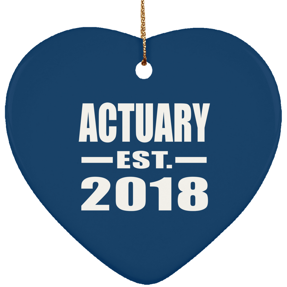 Actuary Established EST. 2018 - Heart Ornament