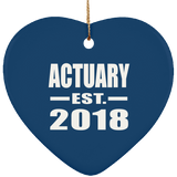 Actuary Established EST. 2018 - Heart Ornament