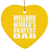 Willard World's Okayest Dad - Heart Ornament