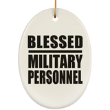 Blessed Military Personnel - Oval Ornament