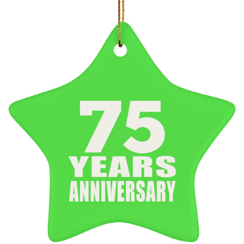 75th Anniversary 75 Years - Star Ornament
