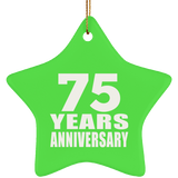 75th Anniversary 75 Years - Star Ornament