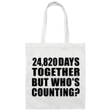 68th Anniversary 24,820 Days Together Who's Counting - Tote Bag White