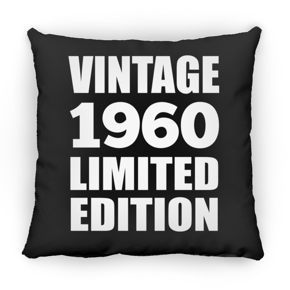 64th Birthday Vintage 1960 Limited Edition - Throw Pillow Black