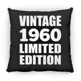 64th Birthday Vintage 1960 Limited Edition - Throw Pillow Black