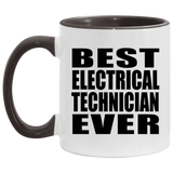 Best Electrical Technician Ever - 11oz Accent Mug Black