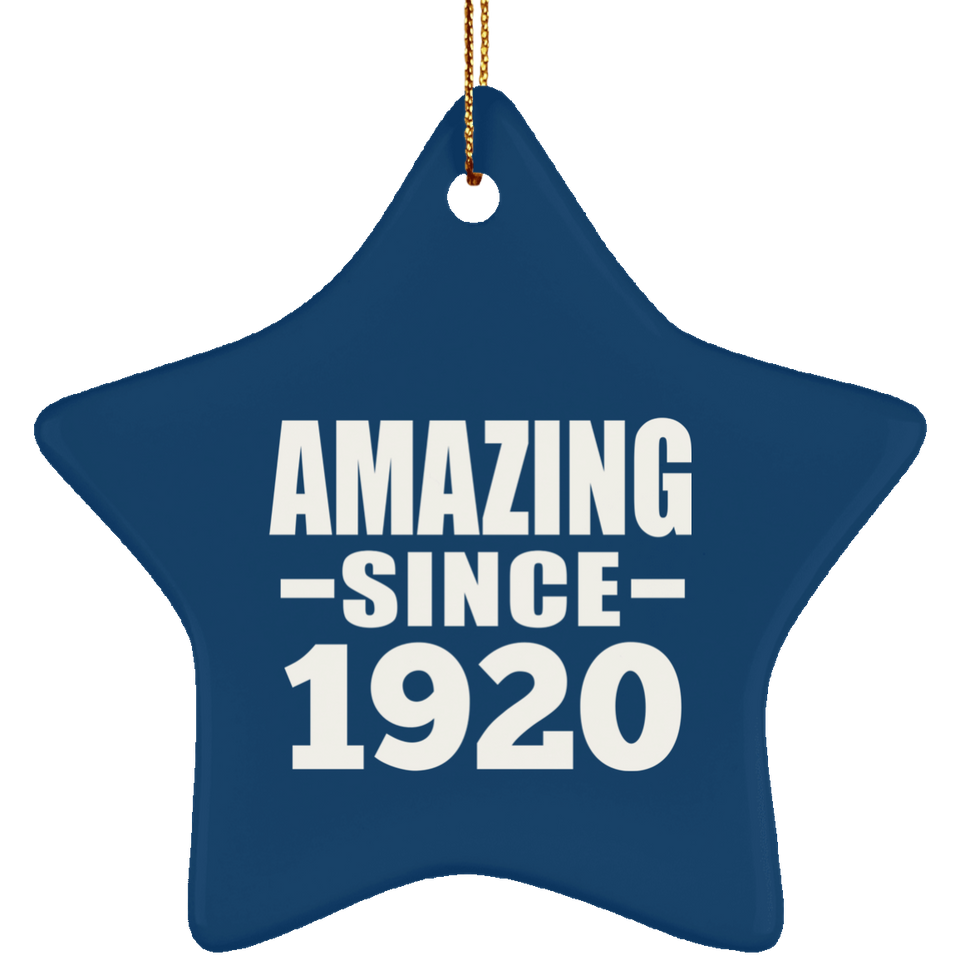 104th Birthday Amazing Since 1920 - Star Ornament