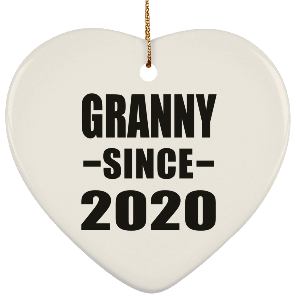 Granny Since 2020 - Heart Ornament