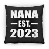 Nana Established EST. 2023 - Throw Pillow Black