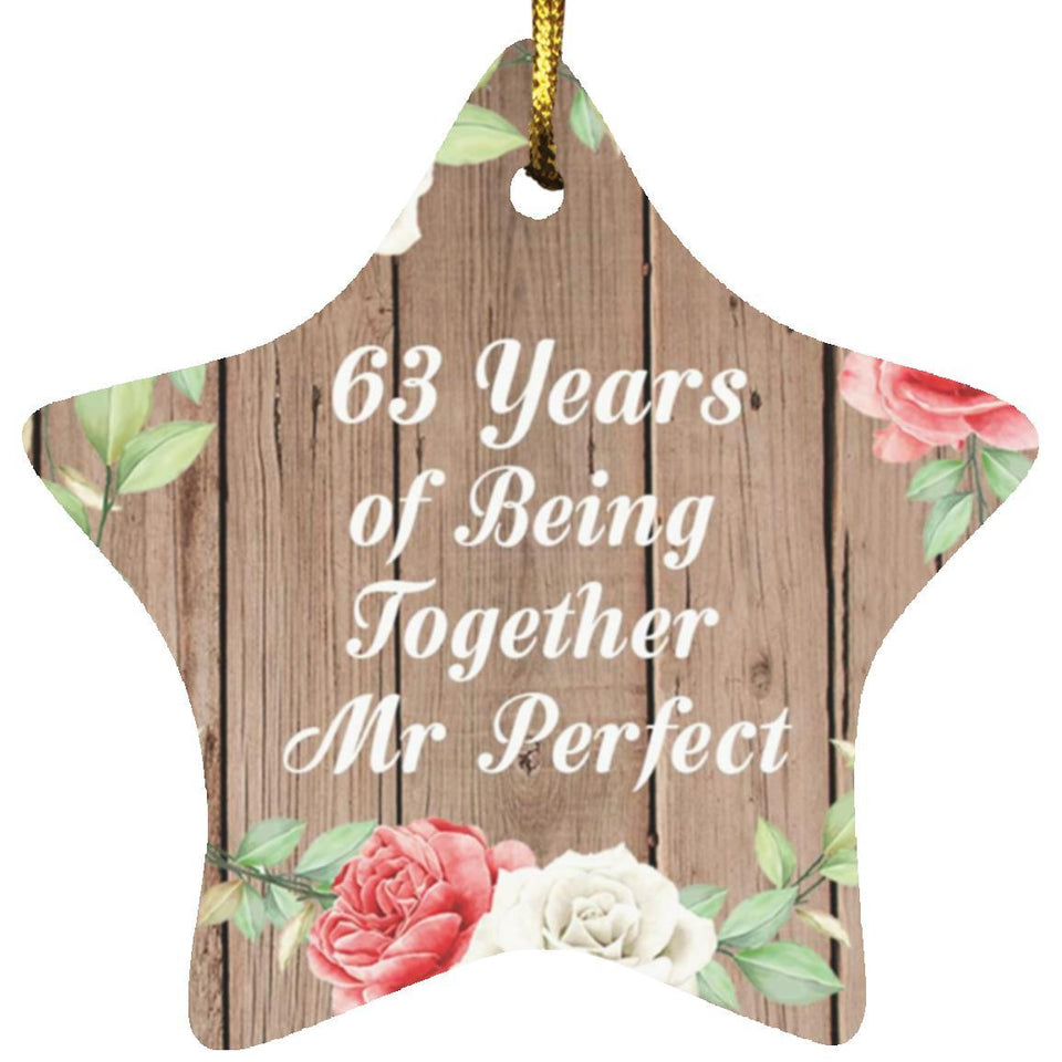 63rd Anniversary 63 Years Of Being Mr Perfect - Star Ornament B