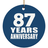 87th Anniversary 87 Years Anniversary - Circle Ornament