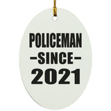 Policeman Since 2021 - Oval Ornament