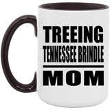 Treeing Tennessee Brindle Mom - 15oz Accent Mug Black