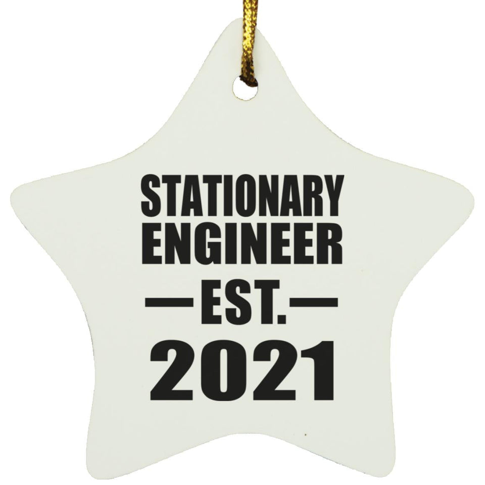 Stationary Engineer Established EST. 2021 - Star Ornament