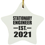 Stationary Engineer Established EST. 2021 - Star Ornament