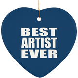 Best Artist Ever - Heart Ornament