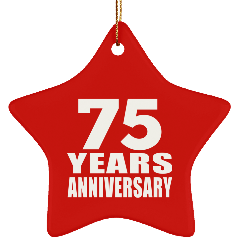 75th Anniversary 75 Years - Star Ornament