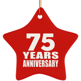 75th Anniversary 75 Years - Star Ornament