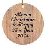 Merry Christmas & Happy New Year 2024 - Circle Ornament C