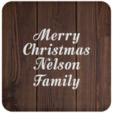 Merry Christmas Nelson Family - Drink Coaster D