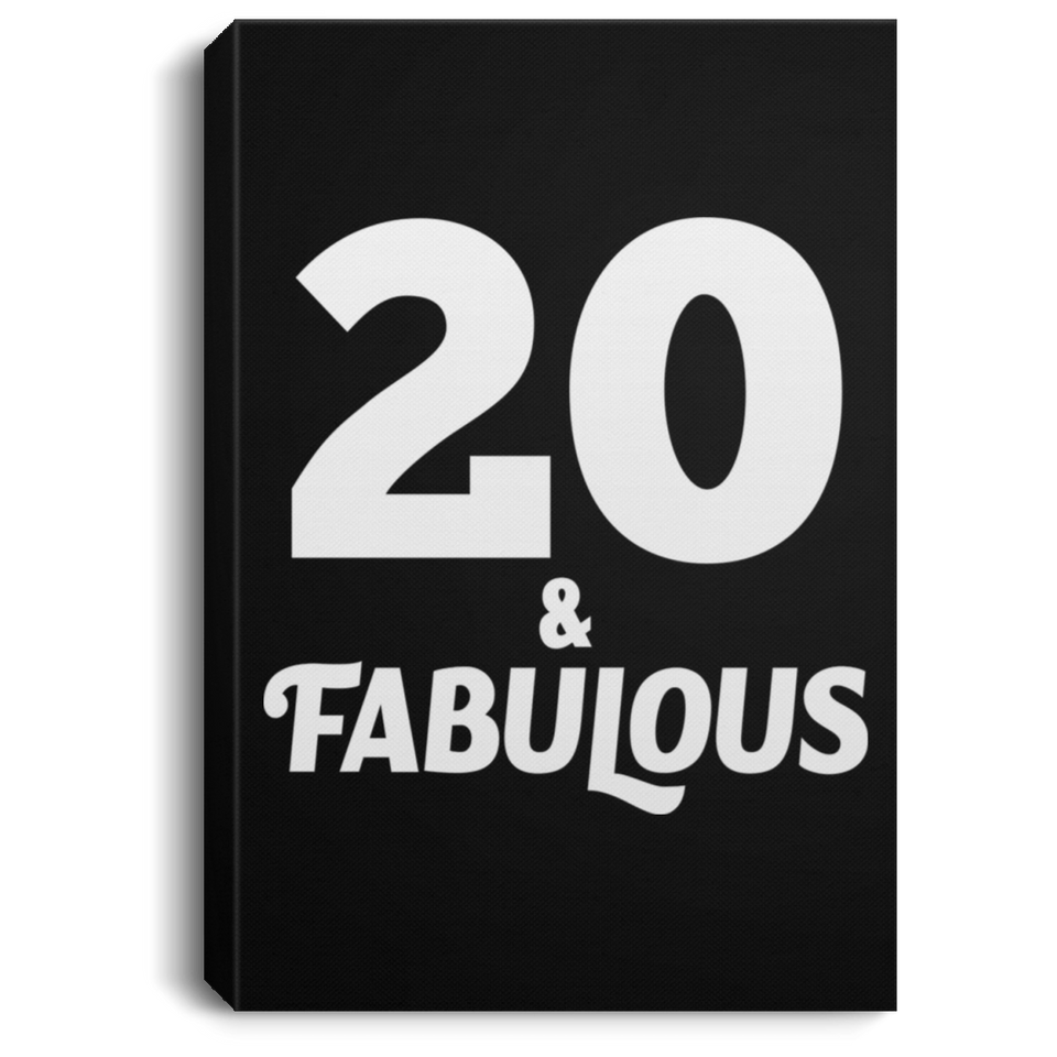 20th Birthday 20 & Fabulous - Canvas Portrait