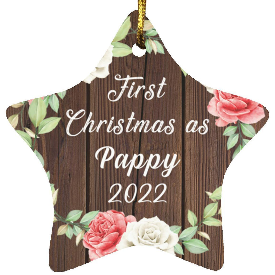 First Christmas As Pappy 2022 - Star Ornament A