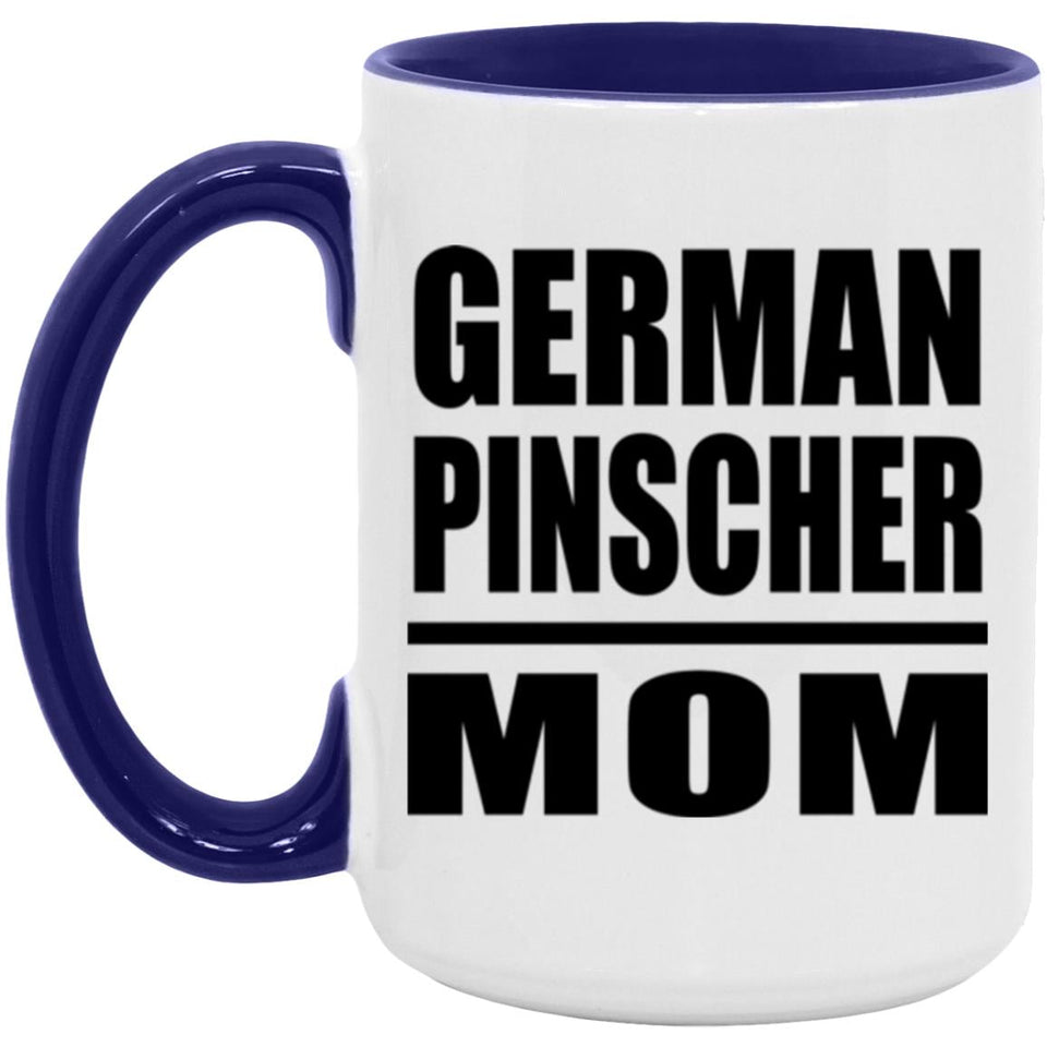 German Pinscher Mom - 15oz Accent Mug Purple