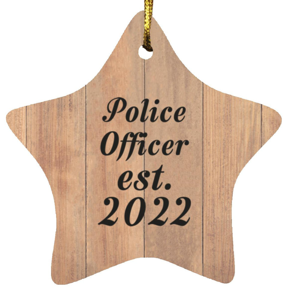 Police Officer Established Est. 2022 - Star Ornament C