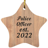 Police Officer Established Est. 2022 - Star Ornament C