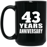 43rd Anniversary 43 Years - 15 Oz Coffee Mug Black