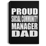 Proud Social Community Manager Dad - Canvas Portrait