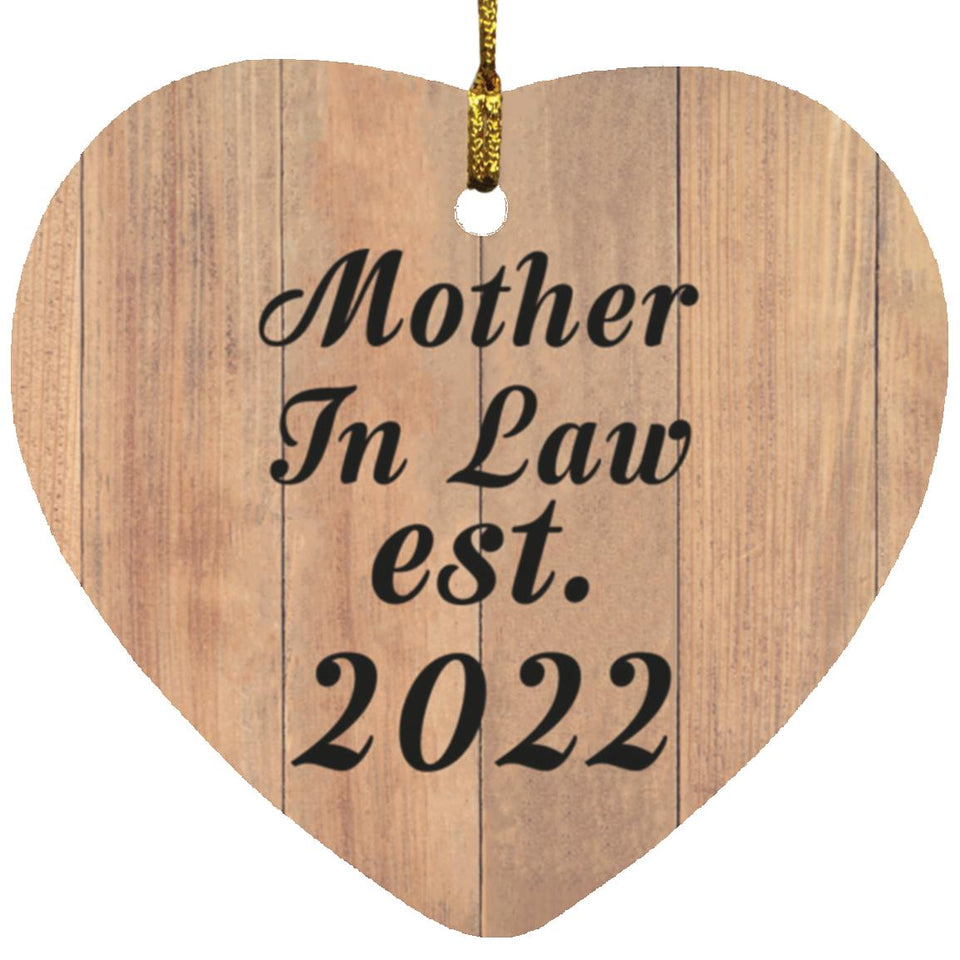 Mother In Law Established EST. 2022 - Heart Ornament C