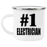 Number One #1 Electrician - 12oz Camping Mug