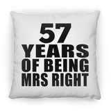 57th Anniversary 57 Years Of Being Mrs Right - Throw Pillow