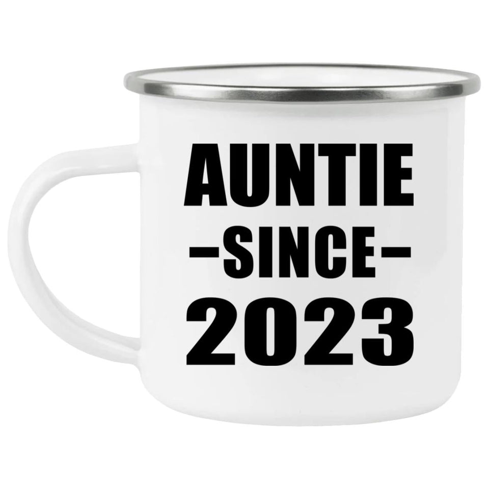Auntie Since 2023 - 12oz Camping Mug