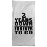 2nd Anniversary 2 Years Down Forever to Go - Hand Towel
