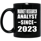 Market Research Analyst Since 2023 - 11oz Coffee Mug Black
