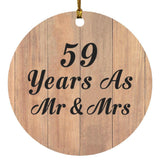 59 Years As Mr & Mrs - Circle Ornament C