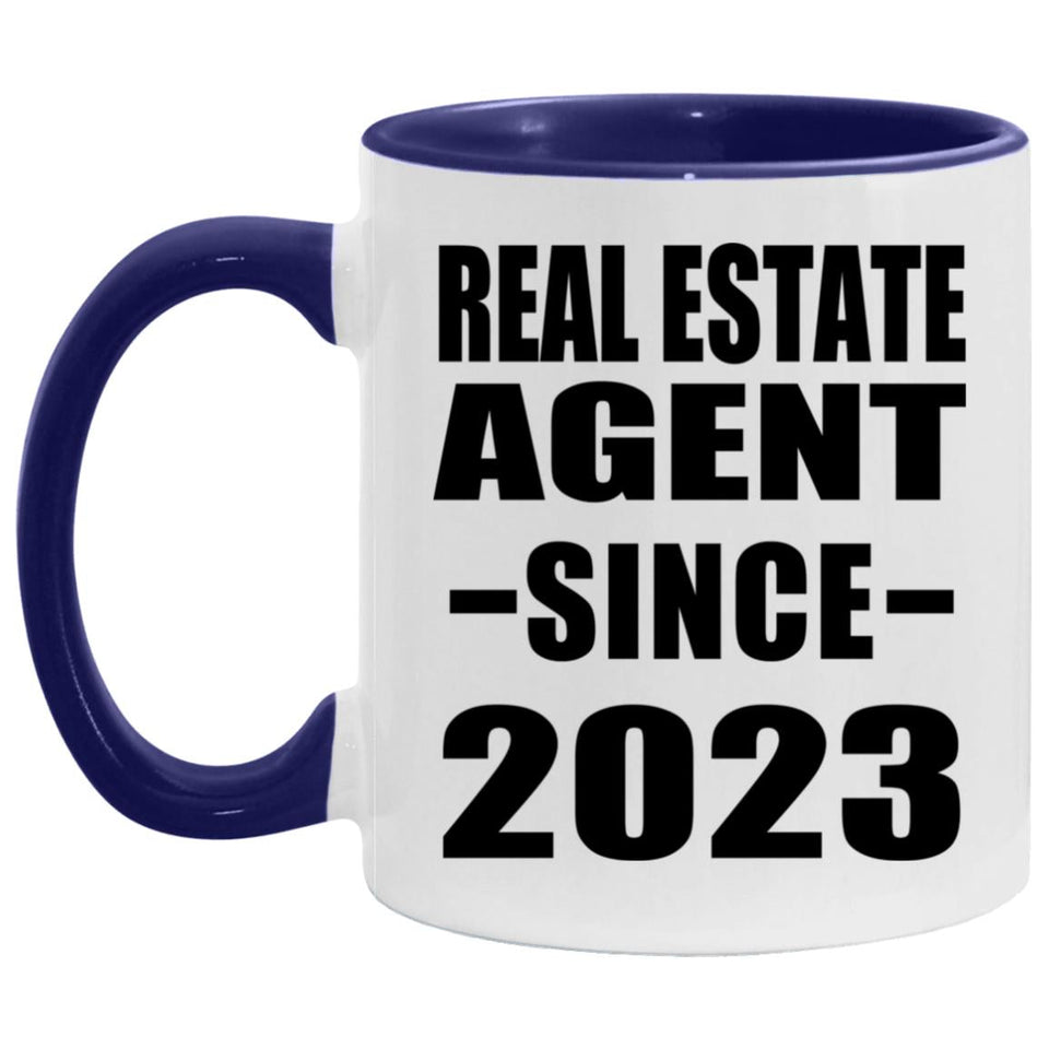 Real Estate Agent Since 2023 - 11oz Accent Mug Purple