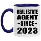 Real Estate Agent Since 2023 - 11oz Accent Mug Purple