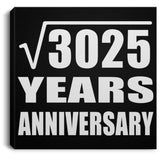55th Anniversary Square Root of 3025 Years Anniversary - Canvas Square