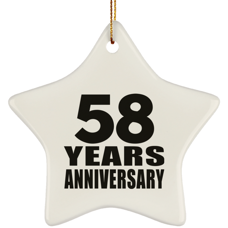 58th Anniversary 58 Years - Star Ornament