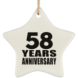 58th Anniversary 58 Years - Star Ornament