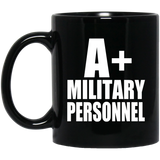 A+ Military Personnel - 11oz Coffee Mug Black