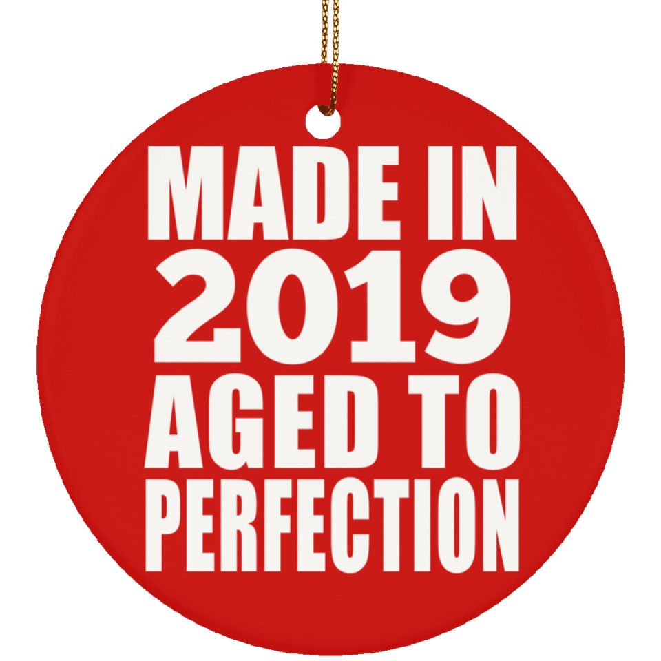 5th Birthday In 2019 Aged to Perfection - Circle Ornament