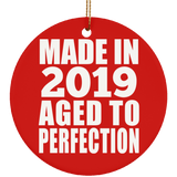 5th Birthday In 2019 Aged to Perfection - Circle Ornament