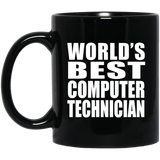 World's Best Computer Technician - 11 Oz Coffee Mug Black